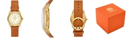 Tory Burch Women's Brown Leather Strap Watch 32mm